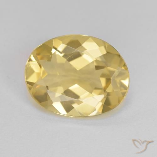 2.94 ct Oval Cut Golden Beryl, 11.3 x 8.8 mm From Brazil, Photo A