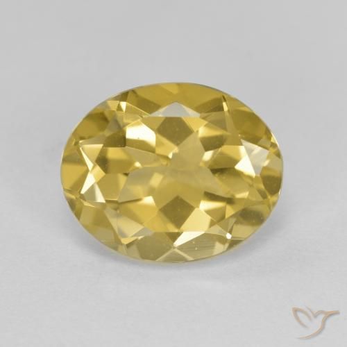 3.19 ct Oval Cut Golden Beryl, 10.8 x 8.8 mm From Brazil, Photo A