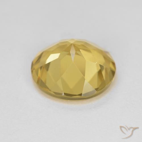 Golden Beryl Gemstone in 10 mm (calibrated) Size for Sale, Golden Beryl Stone in Warm Yellow Color
