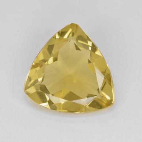 Mellow Yellow Золотой Берилл Камень - 3ct Огранка Триллион Фасетная (ID: 576294)