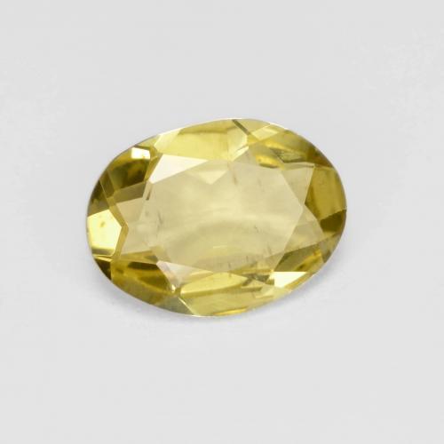 1.33 ct Yellow Golden Beryl Stone, Natural Golden Beryl in Oval Facet Shape for Sale