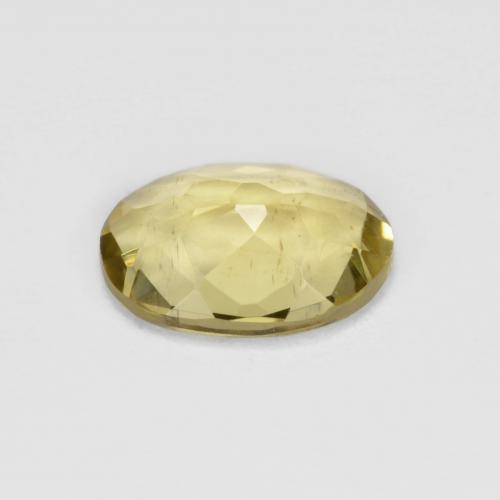 Golden Beryl Gemstone in 9 x 7 mm (calibrated) Size for Sale, Golden Beryl Stone in Medium Yellow Color