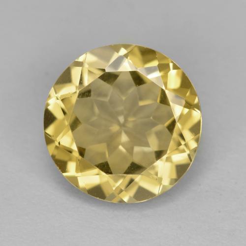 Light Golden-Yellow Golden Beryl Gem - 3.3ct Round Facet (ID: 586770)