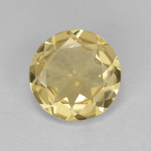 2.67 ct Yellow Golden Beryl Gemstone, Golden Beryl Gem in Round Facet Shape for Sale.