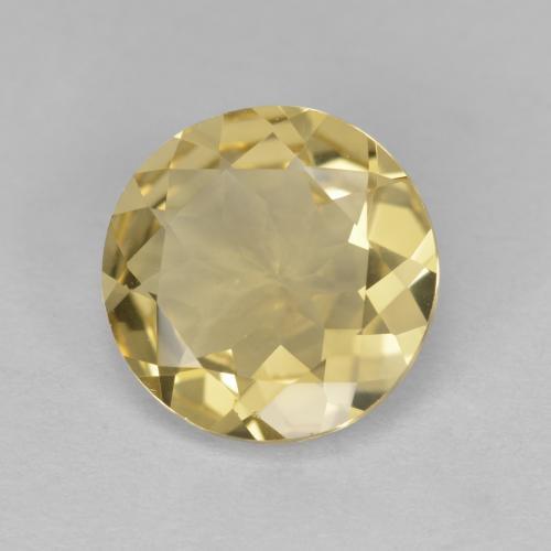 2.67 ct Yellow Golden Beryl Stone, Natural Golden Beryl in Round Facet Shape for Sale