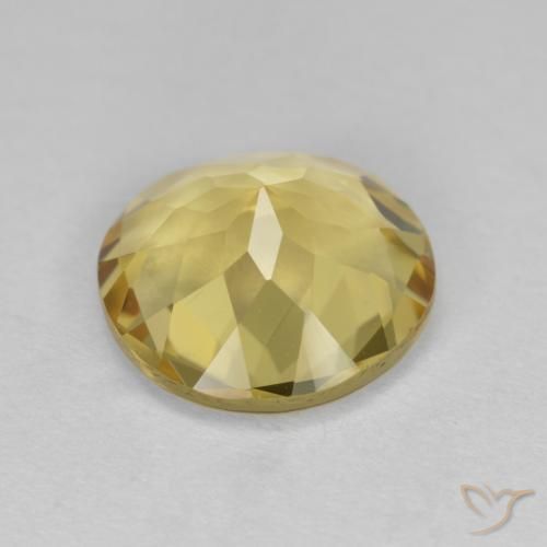 Golden Beryl Gemstone in 10 mm (calibrated) Size for Sale, Golden Beryl Stone in Medium Yellow Color