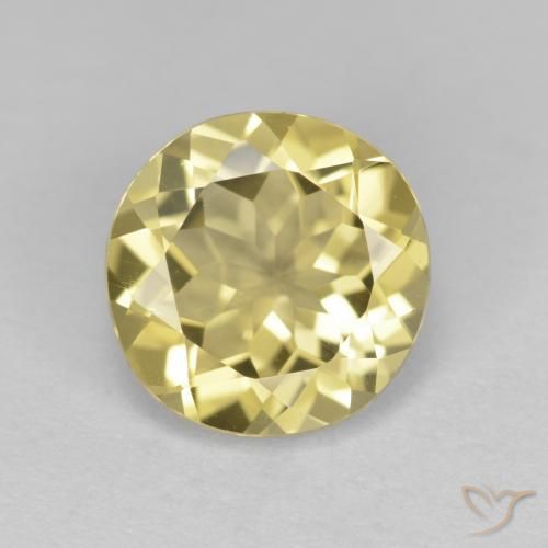 2.85 ct Round Cut Golden Beryl, 9.8 mm From Brazil, Photo A
