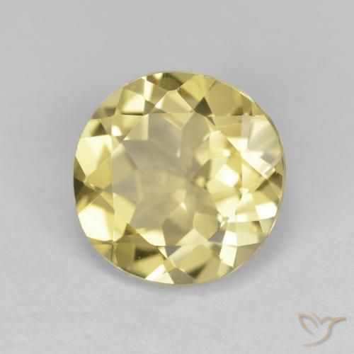 2.85 ct Yellow Golden Beryl Stone, Natural Golden Beryl in Round Facet Shape for Sale
