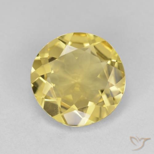 2.78ct Natural Light Gold Golden Beryl, Round, VS
