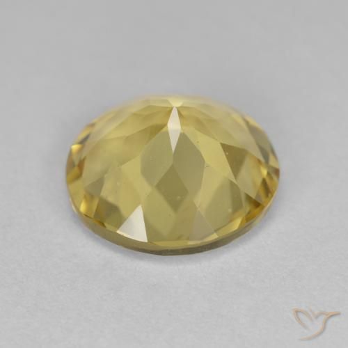 Golden Beryl Gemstone in 10 mm (calibrated) Size for Sale, Golden Beryl Stone in Light Gold Color