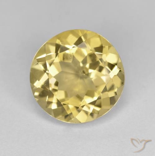3.54 ct Round Cut Golden Beryl, 10.3 mm From Brazil, Photo A