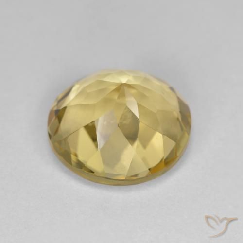 Golden Beryl Gemstone in 10 mm (calibrated) Size for Sale, Golden Beryl Stone in Light Yellow Color