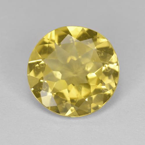 10,9mm runder gelber Goldener Beryll aus Madagaskar, Gewicht 3,27 ct, 1 Stück Goldener Beryll - Farbe: Helles Honiggelb, natürlicher Edelstein in VS Reinheit, Mohs-Härte von 7,5 - 8 Geeignet für den täglichen Gebrauch im Schmuck, Photo A