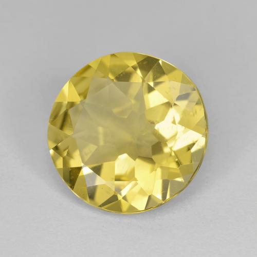 3.27 ct Yellow Golden Beryl Stone, Natural Golden Beryl in Round Facet Shape for Sale