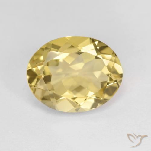 3.49 ct Oval Cut Golden Beryl, 11.4 x 9 mm From Madagascar, Photo A