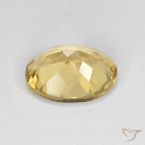 Golden Beryl Gemstone in 11 x 9 mm (calibrated) Size for Sale, Golden Beryl Stone in Light Yellow Color