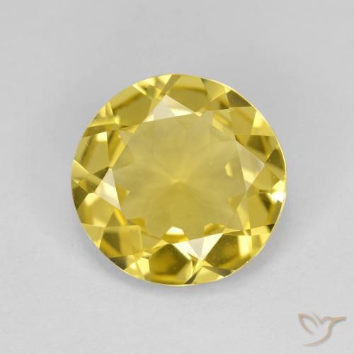 2.95 ct Round Cut Golden Beryl, 10.1 mm From Madagascar, Photo A