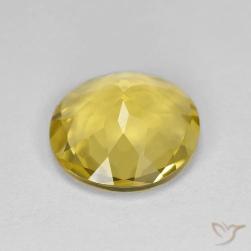 Golden Beryl Gemstone in 10 mm (calibrated) Size for Sale, Golden Beryl Stone in Medium Yellow Color