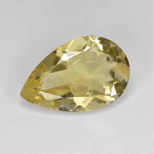 4,33 ct birnenschliff gelber Goldener Beryll aus Madagaskar, Größe 14,8 x 9,7mm, Garantiert natürlicher Edelstein, VVS-VS Reinheit, 1 Stück Goldener Beryll in Hell Gold Farbe, Mohs-Härte von 7,5 - 8 Geeignet für den täglichen Gebrauch im Schmuck, Photo A