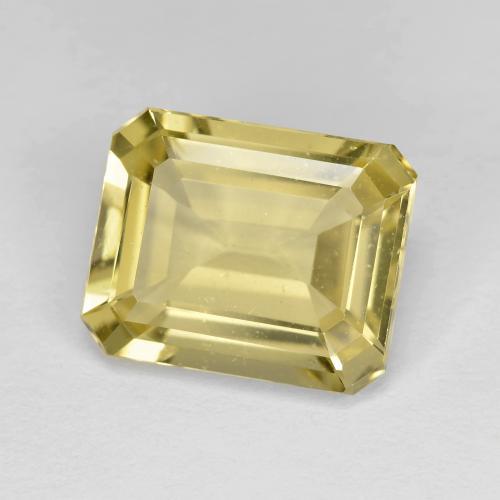 3.76 ct Yellow Golden Beryl Stone, Natural Golden Beryl in Octagon Step Cut Shape for Sale