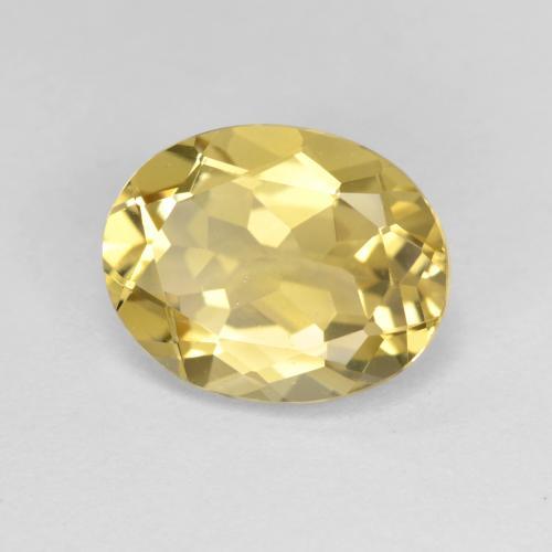 3.27 ct Yellow Golden Beryl Stone, Natural Golden Beryl in Oval Facet Shape for Sale