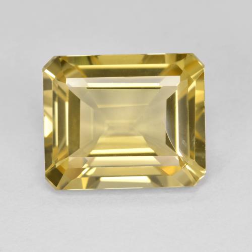 5.42 ct Yellow Golden Beryl Gemstone, Golden Beryl Gem in Octagon Step Cut Shape for Sale.