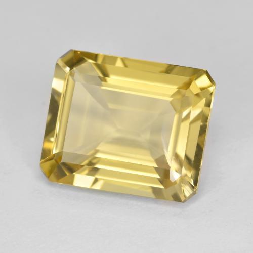 5.42 ct Yellow Golden Beryl Stone, Natural Golden Beryl in Octagon Step Cut Shape for Sale