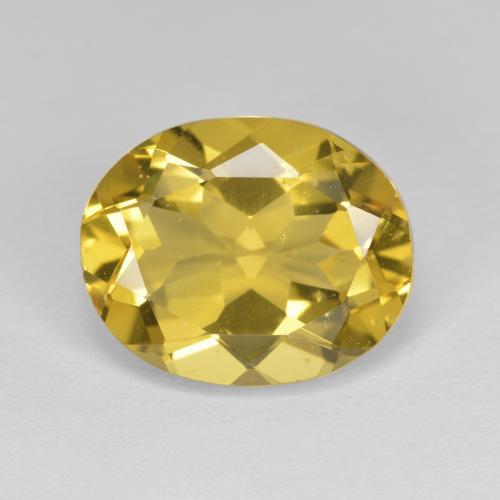 Deep Yellow Golden Beryl Gem - 4.4ct Oval Facet (ID: 589305)