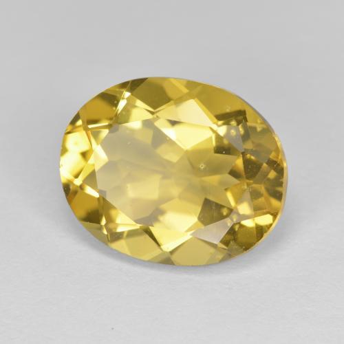 4.35 ct Yellow Golden Beryl Stone, Natural Golden Beryl in Oval Facet Shape for Sale