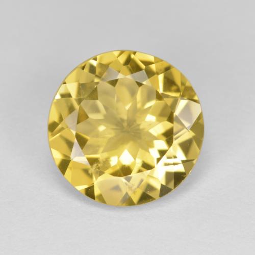 Berilo Dorado Amarillo Faceta Redonda de 10,3mm de Madagascar, peso de 2.93ct, piedra preciosa No tratado de forma natural en claridad VS, Berilo Dorado de 1 pieza: el color es Amarillo toscana, dureza Mohs de 7.5 - 8 Adecuado para joyas de uso diario, Photo A