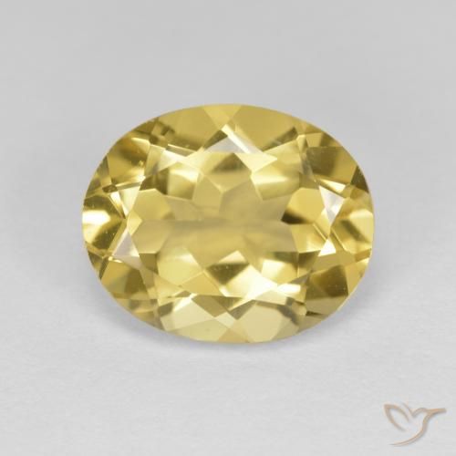 3.47 ct Oval Cut Golden Beryl, 11.4 x 9.3 mm From Madagascar, Photo A