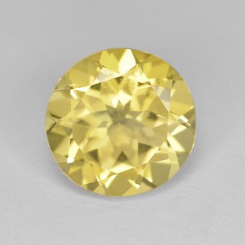 Light Yellow Golden Beryl Gem - 3.6ct Round Facet (ID: 589309)