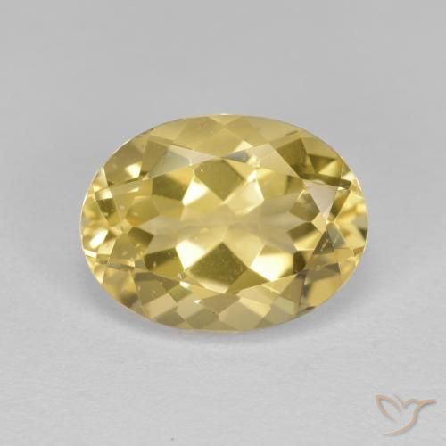 3.46 ct Oval Cut Golden Beryl, 11.2 x 8.5 mm From Madagascar, Photo A