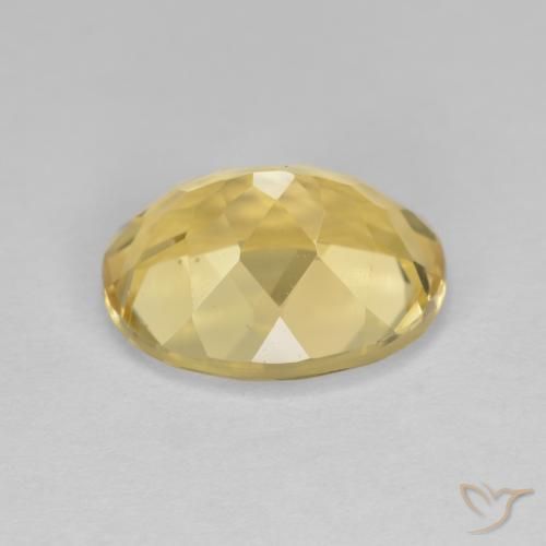 Golden Beryl Gemstone in 11.2 x 8.5 mm Size for Sale, Golden Beryl Stone in Light Gold Color