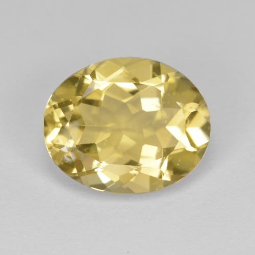 Light Gold 金绿柱石 Gem - 3.7ct 椭圆形切面 (ID: 589311)