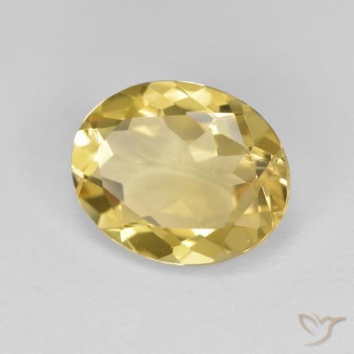 2.90 ct Yellow Golden Beryl Stone, Natural Golden Beryl in Oval Facet Shape for Sale