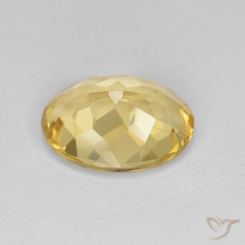 Golden Beryl Gemstone in 11 x 9 mm (calibrated) Size for Sale, Golden Beryl Stone in Light Yellow Color
