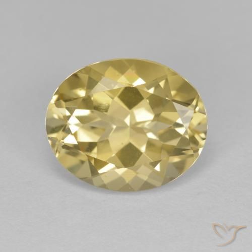3.54 ct Oval Cut Golden Beryl, 11.1 x 9.1 mm From Madagascar, Photo A