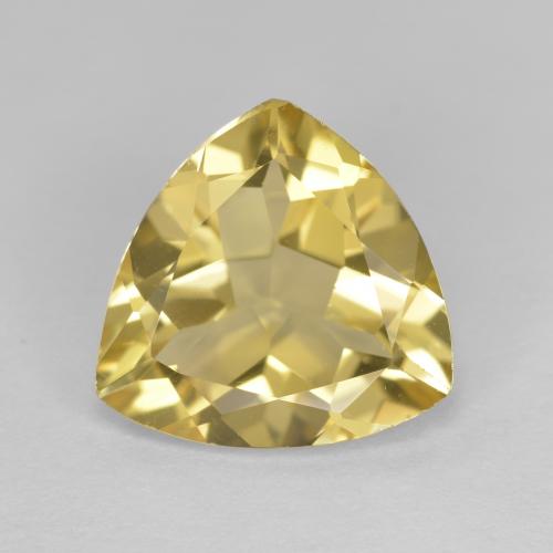 Medium-Light Yellow Золотой Берилл Камень - 3.4ct Огранка Триллион Фасетная (ID: 589467)