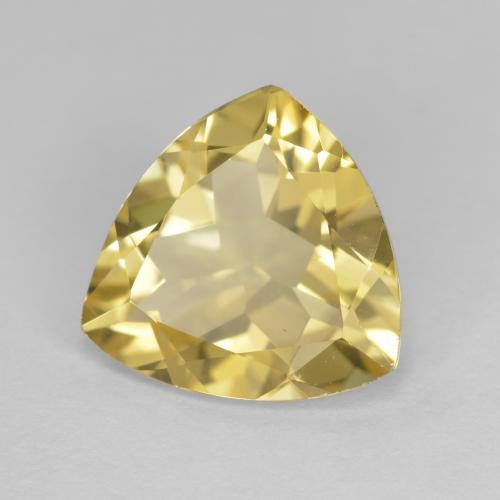 3.36 ct Yellow Golden Beryl Stone, Natural Golden Beryl in Trillion Facet Shape for Sale