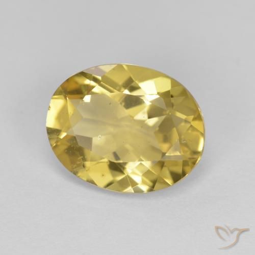 2.72 ct Yellow Golden Beryl Stone, Natural Golden Beryl in Oval Facet Shape for Sale