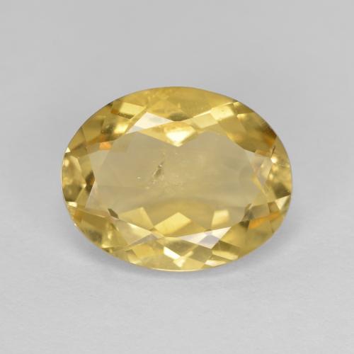 Light Yellow Golden Beryl Gem - 3.7ct Oval Facet (ID: 589470)