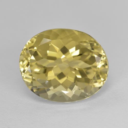 8.34ct Oval Facet Yellow Golden Beryl from Madagascar, Dimension 14.3 x 11.8mm, Natural untreated Gemstone, VVS-VS Clarity, 1 piece Golden Beryl in Medium-light Yellow Color, Mohs Hardness of 7.5 - 8 suitable for daily wear jewelry, Photo A