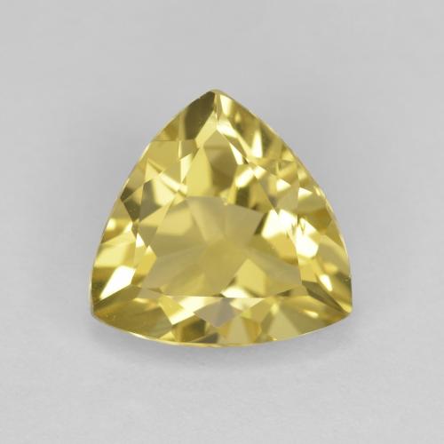 Béryl doré Jaune Trillion 9 x 8,9mm de Madagascar, poids de 1,91 ct, pierre gemme naturelle Non traité de pureté VS, 1 pièce de béryl doré trillion facet, couleur : Jaune, dureté de Mohs de 7.5 à 8 convient aux bijoux de tous les jours, pierre de sagesse, Photo A