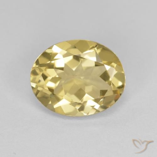 2.27 ct Oval Cut Golden Beryl, 9.9 x 8 mm From Madagascar, Photo A