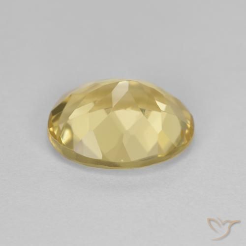 Golden Beryl Gemstone in 10 x 8 mm (calibrated) Size for Sale, Golden Beryl Stone in Tuscany Yellow Color