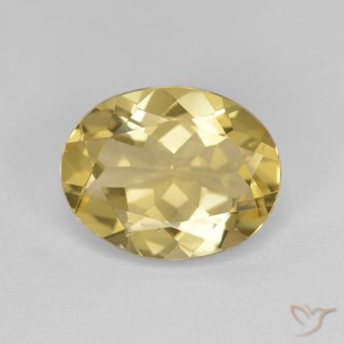 11 x 8.8mm Oval Yellow Golden Beryl from Madagascar, Weight of 2.94ct, Natural untreated Gemstone in VVS-VS Clarity, 1pc Oval Facet Golden Beryl - Color: Light Yellow, Mohs Hardness of 7.5 - 8 suitable for daily wear jewelry, Photo A
