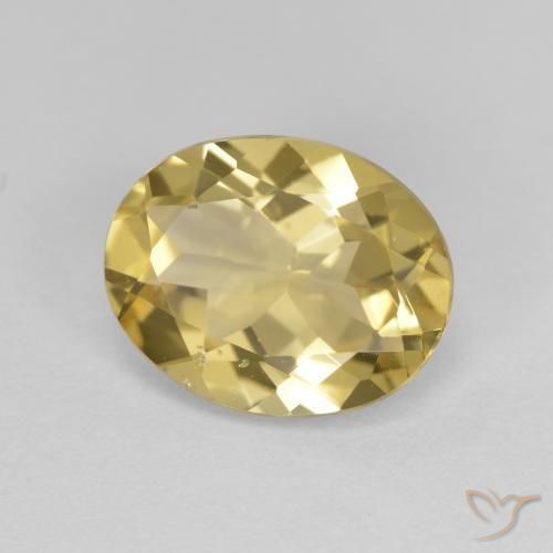 2.94 ct Yellow Golden Beryl Stone, Natural Golden Beryl in Oval Facet Shape for Sale