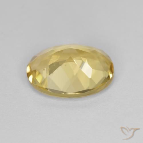 Golden Beryl Gemstone in 11 x 9 mm (calibrated) Size for Sale, Golden Beryl Stone in Light Yellow Color