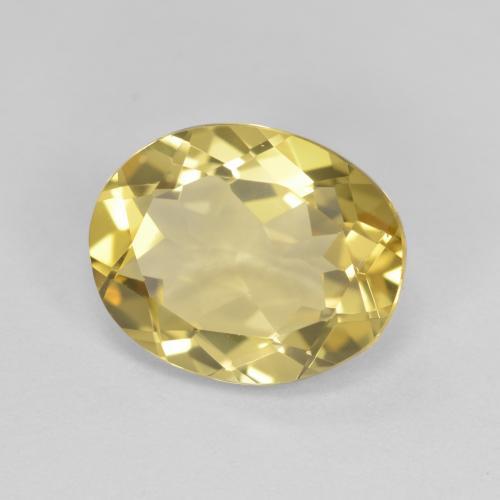 3.26 ct Yellow Golden Beryl Stone, Natural Golden Beryl in Oval Facet Shape for Sale